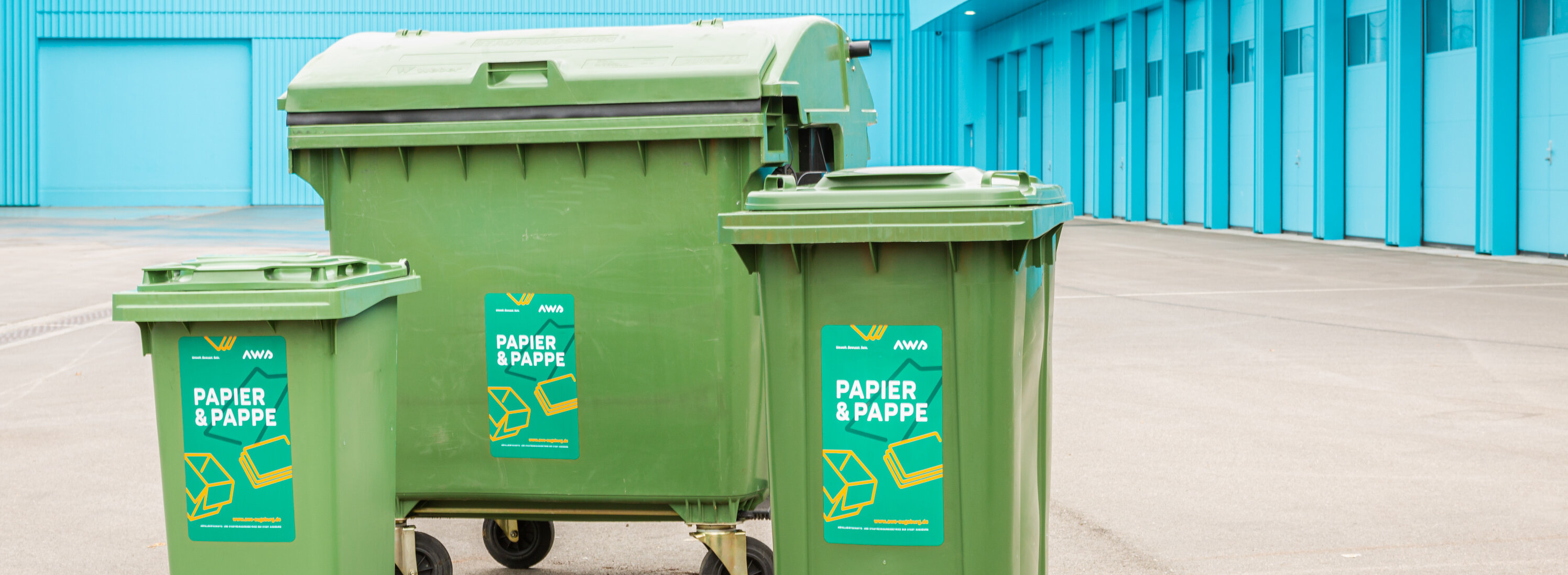 Grüne Tonne für Papier & Pappe